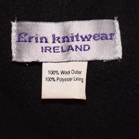 New Without Tag ERIN KNITWEAR Ireland Wool Gray Fleece Lining Beanie Hat - Picture 4 of 5